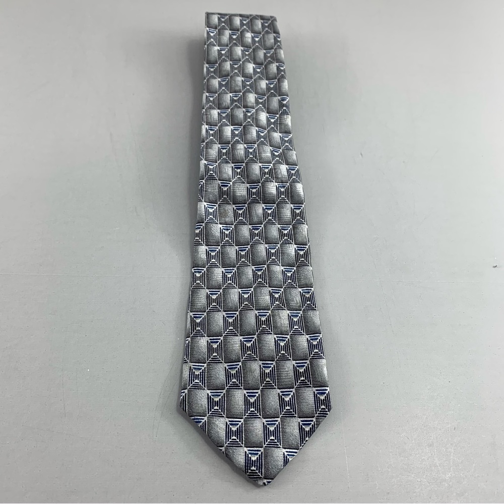 Bardelli Roma Grey Geometric Men's  Tie 3" x 55"